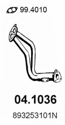 Asso 04.1036 Exhaust pipe 041036: Buy near me at 2407.PL in Poland at an Affordable price!
