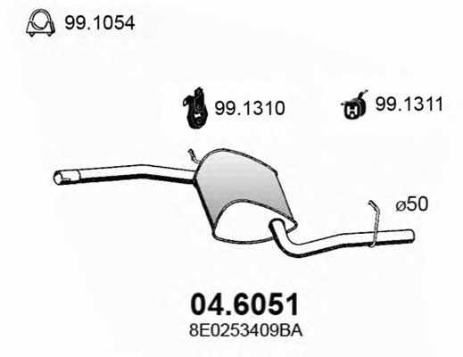 Asso 04.6051 Central silencer 046051: Buy near me in Poland at 2407.PL - Good price!