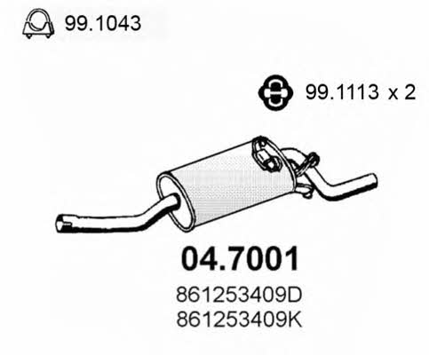 Asso 04.7001 End Silencer 047001: Buy near me in Poland at 2407.PL - Good price!