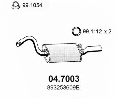 Asso 04.7003 End Silencer 047003: Buy near me in Poland at 2407.PL - Good price!