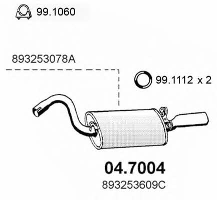 Asso 04.7004 End Silencer 047004: Buy near me in Poland at 2407.PL - Good price!