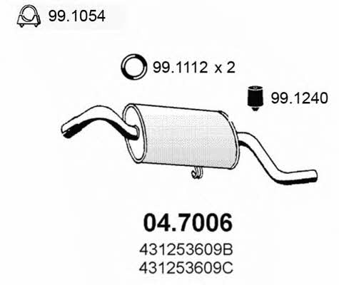 Asso 04.7006 End Silencer 047006: Buy near me in Poland at 2407.PL - Good price!