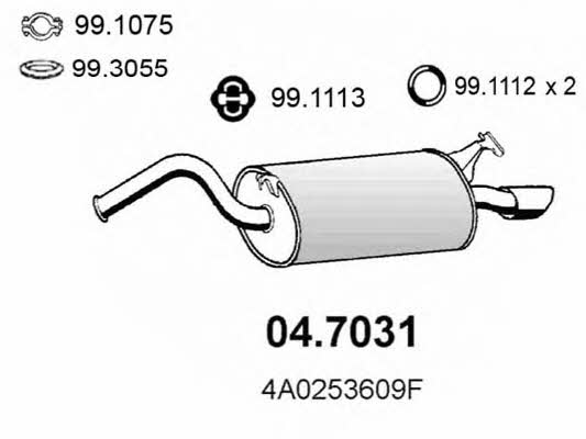 Asso 04.7031 End Silencer 047031: Buy near me at 2407.PL in Poland at an Affordable price!