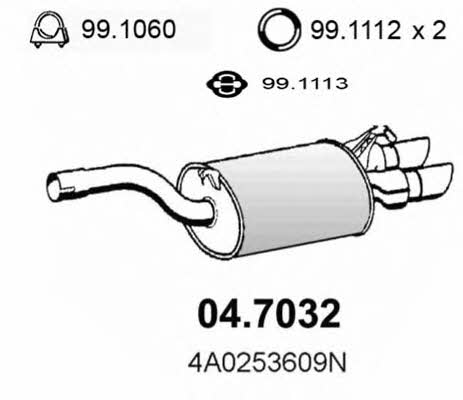 Asso 04.7032 End Silencer 047032: Buy near me in Poland at 2407.PL - Good price!
