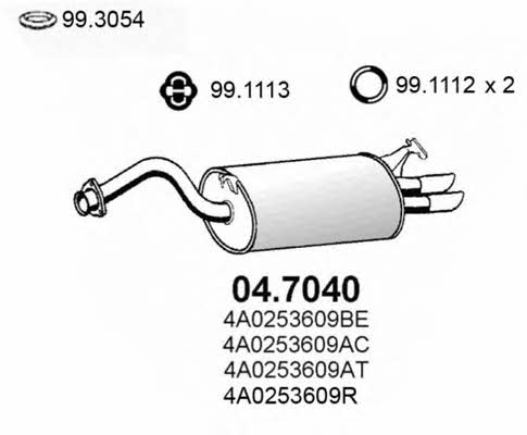 Asso 04.7040 End Silencer 047040: Buy near me in Poland at 2407.PL - Good price!