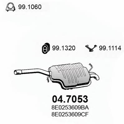 Asso 04.7053 Endschalldämpfer 047053: Kaufen Sie zu einem guten Preis in Polen bei 2407.PL!