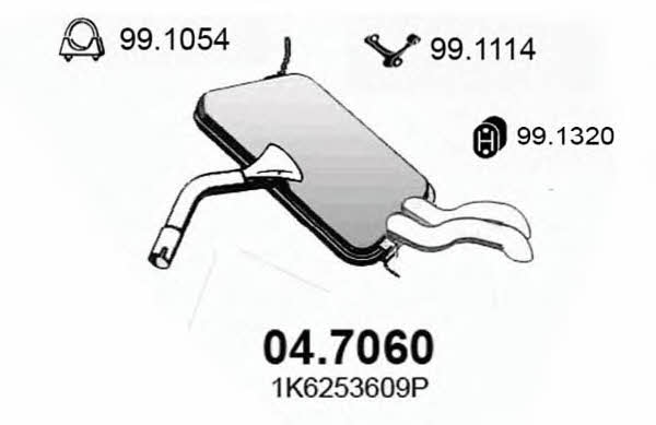 Asso 04.7060 End Silencer 047060: Buy near me at 2407.PL in Poland at an Affordable price!