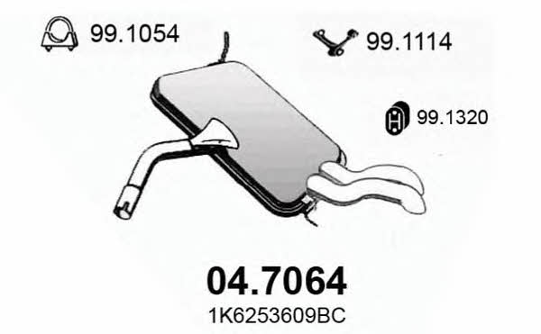 Asso 04.7064 End Silencer 047064: Buy near me in Poland at 2407.PL - Good price!