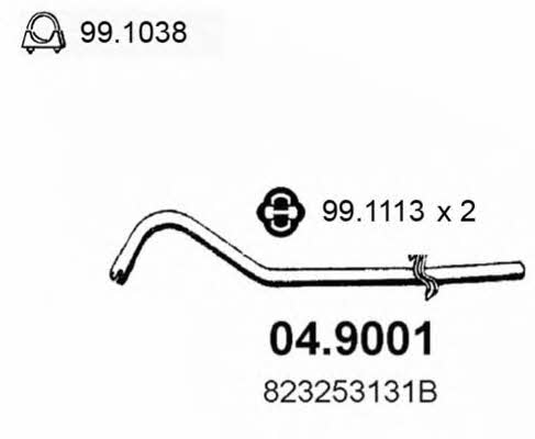  04.9001 Exhaust pipe 049001: Buy near me in Poland at 2407.PL - Good price!