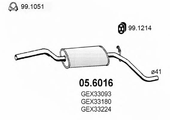  05.6016 Zwischenschalldampfer 056016: Kaufen Sie zu einem guten Preis in Polen bei 2407.PL!