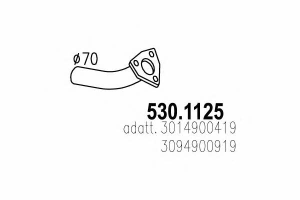 Asso 530.1125 Exhaust pipe 5301125: Buy near me in Poland at 2407.PL - Good price!