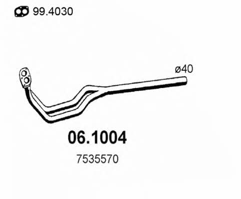  06.1004 Exhaust pipe 061004: Buy near me in Poland at 2407.PL - Good price!