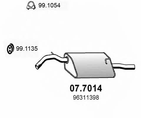 Asso 07.7014 Tłumik, część tylna 077014: Dobra cena w Polsce na 2407.PL - Kup Teraz!