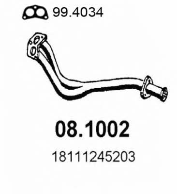  08.1002 Exhaust pipe 081002: Buy near me in Poland at 2407.PL - Good price!