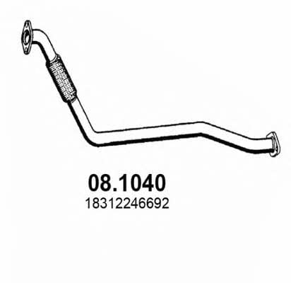 Asso 08.1040 Exhaust pipe 081040: Buy near me at 2407.PL in Poland at an Affordable price!