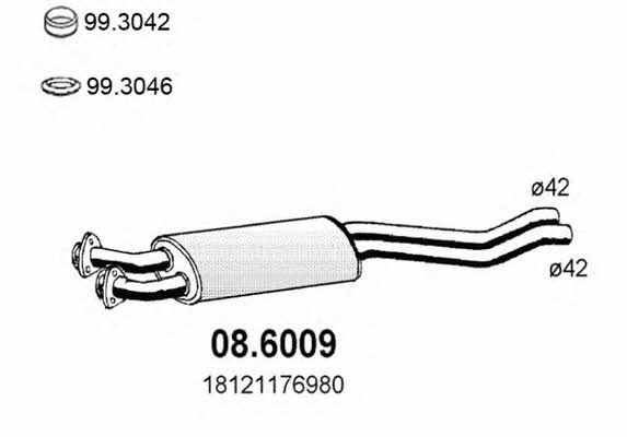 Asso 08.6009 Central silencer 086009: Buy near me at 2407.PL in Poland at an Affordable price!