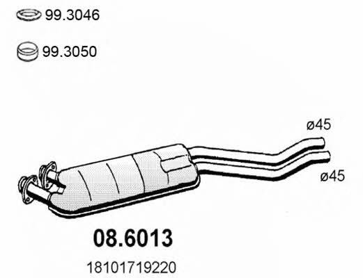  08.6013 Central silencer 086013: Buy near me in Poland at 2407.PL - Good price!