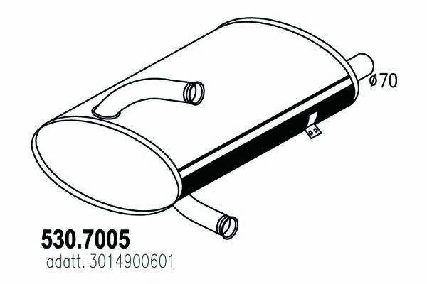 Asso 530.7005 Middle-/End Silencer 5307005: Buy near me in Poland at 2407.PL - Good price!