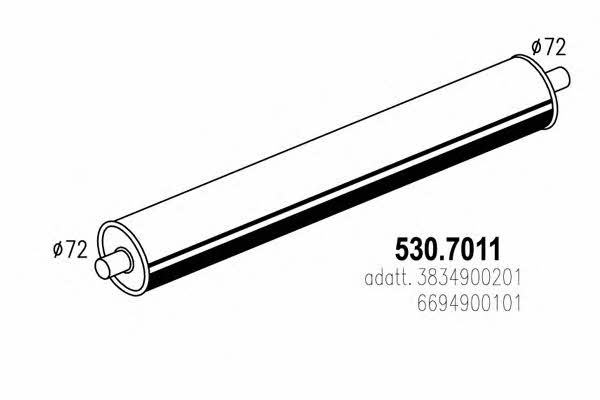 Asso 530.7011 Middle-/End Silencer 5307011: Buy near me in Poland at 2407.PL - Good price!