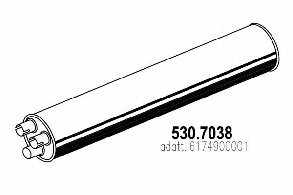 Asso 530.7038 Middle-/End Silencer 5307038: Buy near me in Poland at 2407.PL - Good price!