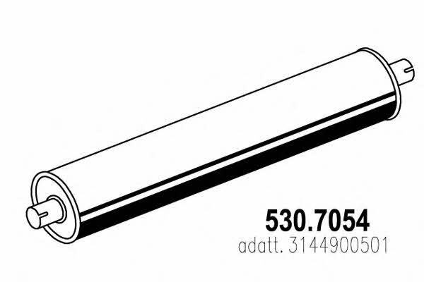 Asso 530.7054 Middle-/End Silencer 5307054: Buy near me in Poland at 2407.PL - Good price!