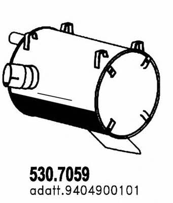 Asso 530.7059 Middle-/End Silencer 5307059: Buy near me in Poland at 2407.PL - Good price!
