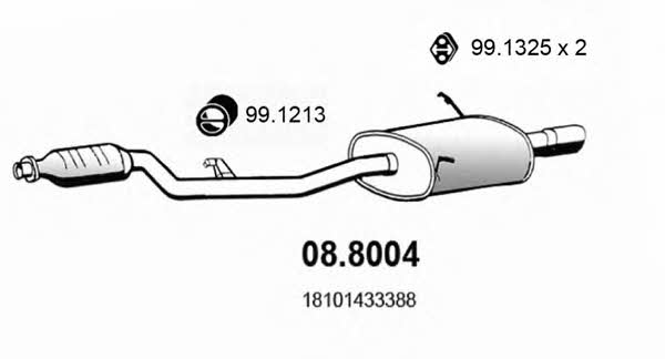 Asso 08.8004 Средний конечный глушитель ОГ 088004: Отличная цена - Купить в Польше на 2407.PL!