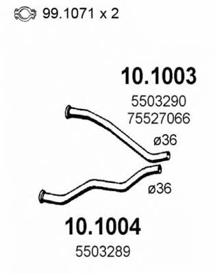  10.1004 Выхлопная труба 101004: Отличная цена - Купить в Польше на 2407.PL!