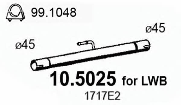 Asso 10.5025 Exhaust pipe 105025: Buy near me in Poland at 2407.PL - Good price!
