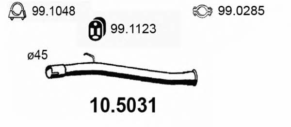Asso 10.5031 Exhaust pipe 105031: Buy near me at 2407.PL in Poland at an Affordable price!
