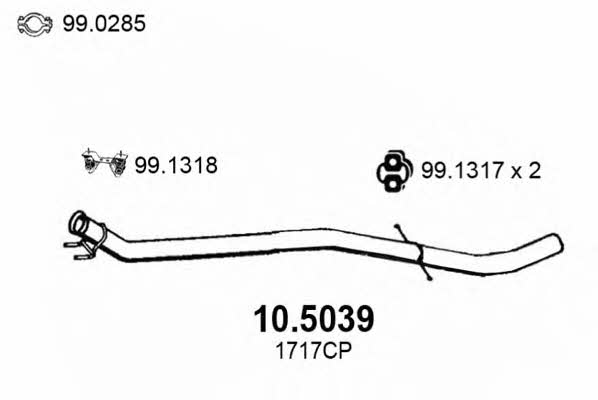 Asso 10.5039 Вихлопна труба 105039: Приваблива ціна - Купити у Польщі на 2407.PL!