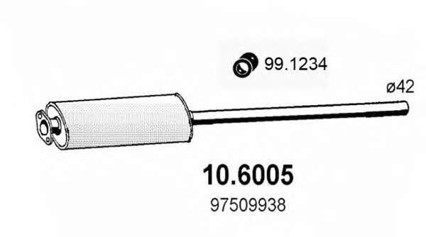  10.6005 Глушитель, средняя часть 106005: Отличная цена - Купить в Польше на 2407.PL!