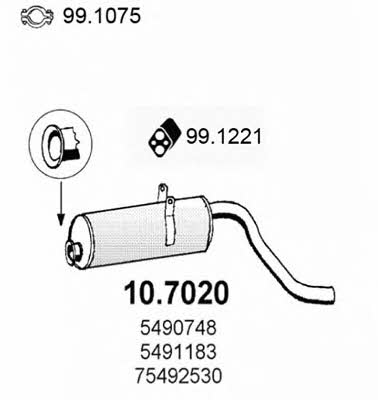 Asso 10.7020 End Silencer 107020: Buy near me in Poland at 2407.PL - Good price!