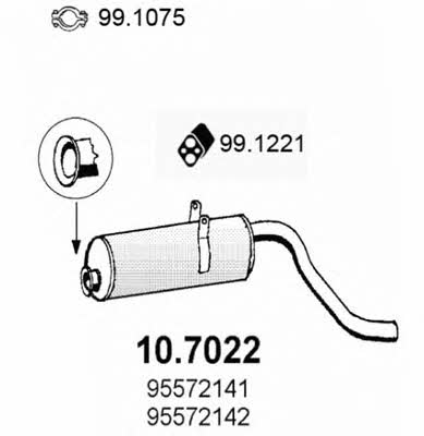 Asso 10.7022 End Silencer 107022: Buy near me in Poland at 2407.PL - Good price!