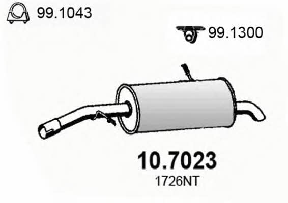 Asso 10.7023 Глушитель, задняя часть 107023: Отличная цена - Купить в Польше на 2407.PL!
