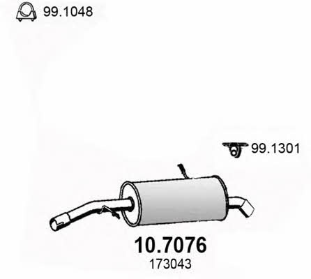 Asso 10.7076 End Silencer 107076: Buy near me in Poland at 2407.PL - Good price!