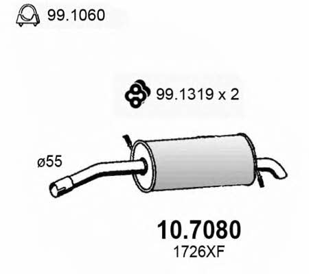 Asso 10.7080 End Silencer 107080: Buy near me in Poland at 2407.PL - Good price!
