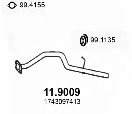  11.9009 Выхлопная труба 119009: Отличная цена - Купить в Польше на 2407.PL!
