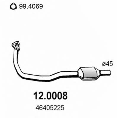 Asso 12.0008 Catalytic Converter 120008: Buy near me in Poland at 2407.PL - Good price!