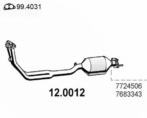 Asso 12.0012 Catalytic Converter 120012: Buy near me in Poland at 2407.PL - Good price!