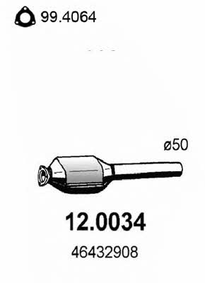 Asso 12.0034 Catalytic Converter 120034: Buy near me in Poland at 2407.PL - Good price!