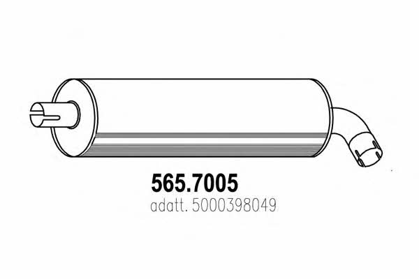 Asso 565.7005 Middle-/End Silencer 5657005: Buy near me at 2407.PL in Poland at an Affordable price!