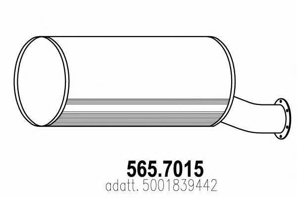 Asso 565.7015 Middle-/End Silencer 5657015: Buy near me in Poland at 2407.PL - Good price!