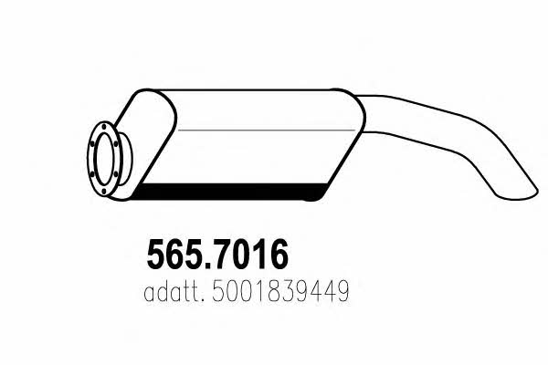 Asso 565.7016 Middle-/End Silencer 5657016: Buy near me in Poland at 2407.PL - Good price!
