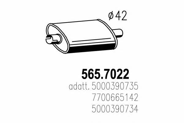 Asso 565.7022 End Silencer 5657022: Buy near me in Poland at 2407.PL - Good price!