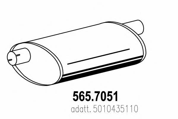 Asso 565.7051 Средний конечный глушитель ОГ 5657051: Отличная цена - Купить в Польше на 2407.PL!