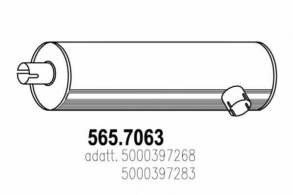 Asso 565.7063 Middle-/End Silencer 5657063: Buy near me in Poland at 2407.PL - Good price!