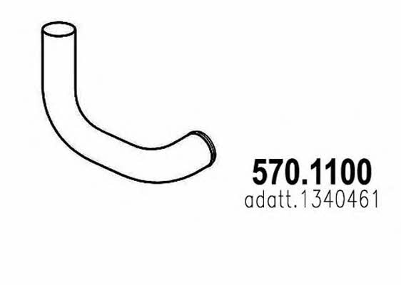 Asso 570.1100 Exhaust pipe 5701100: Buy near me in Poland at 2407.PL - Good price!
