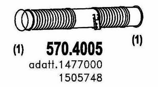 Asso 570.4005 Труба гофрована 5704005: Приваблива ціна - Купити у Польщі на 2407.PL!