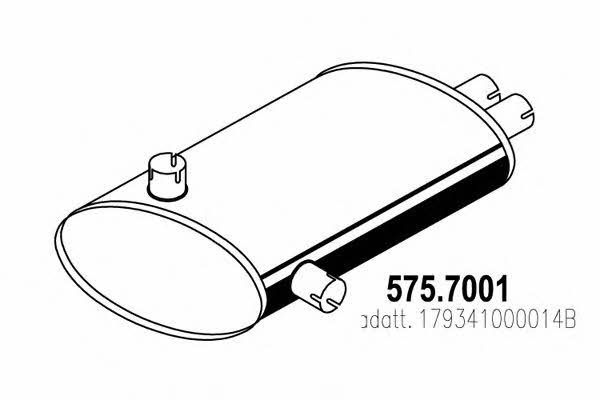 Asso 575.7001 Middle-/End Silencer 5757001: Buy near me in Poland at 2407.PL - Good price!